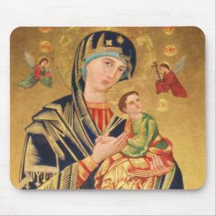 Mousepad Ícone ortodoxo russo - Virgem Maria e bebê Jesus