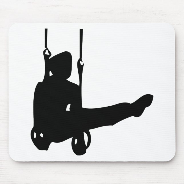 Mousepad ícone preto do gymnast (Frente)