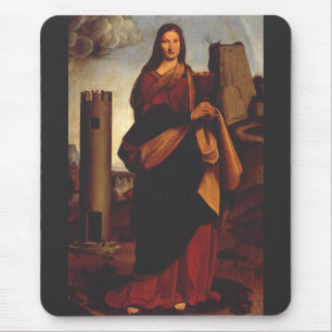 Mousepad Ícone Sagrado de Santa Bárbara Arte Gráfica