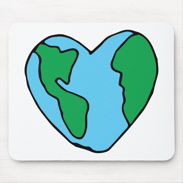 Mousepad Ícone Terra Feliz de Ícone Ecológico da Arte Cardí (Frente)