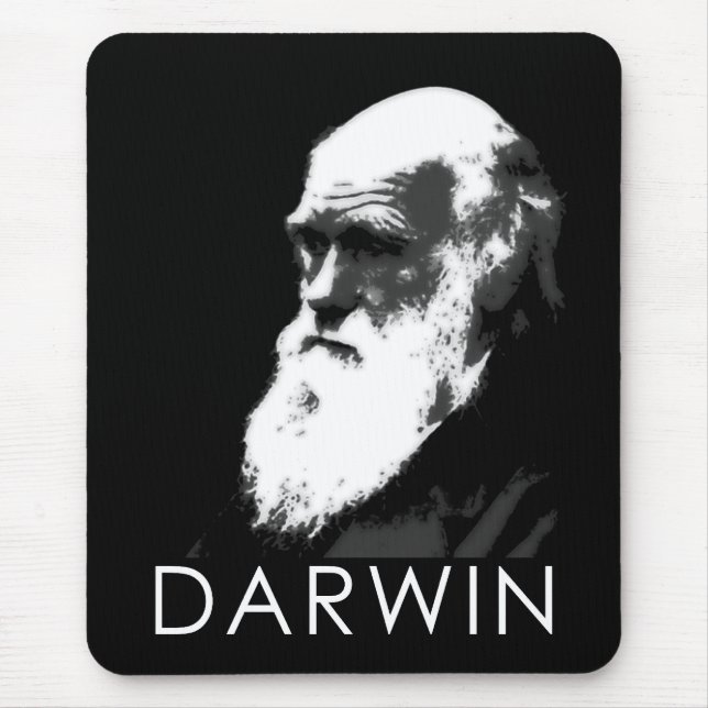 Mousepad Ícones da ciência: Darwin (Frente)