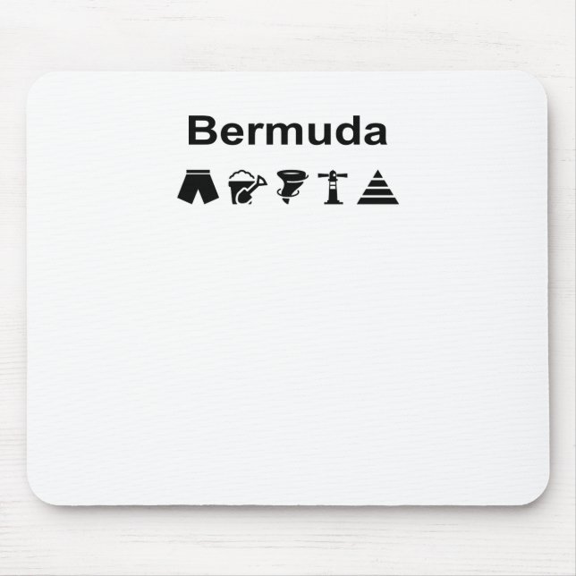 Mousepad Ícones das Bermudas de cor clara monotônica (Frente)