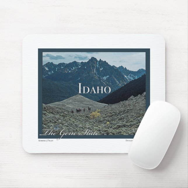 Mousepad Idaho Poster Art (Com mouse)