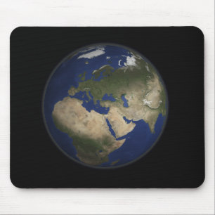 Mousepad Ideia completa da terra de África, de Europa, e d