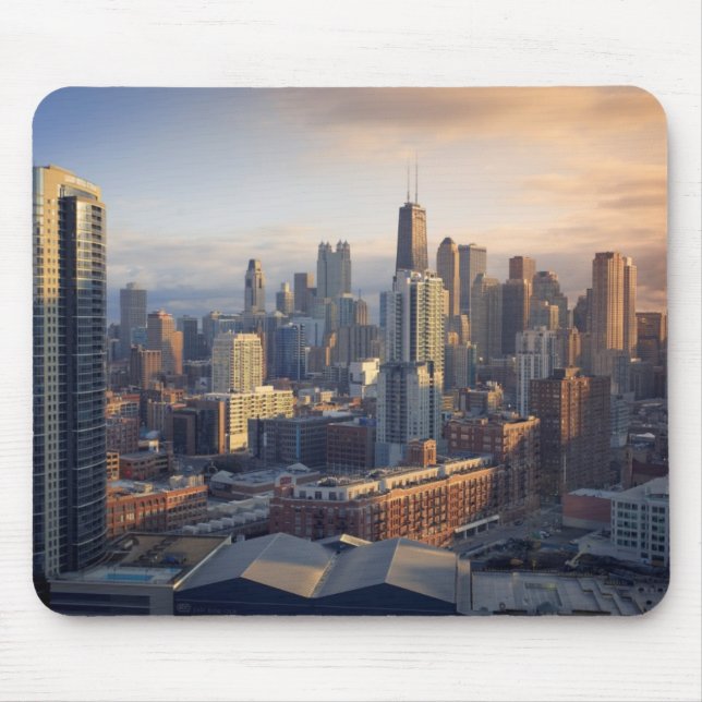 Mousepad Ideia da arquitectura da cidade com luz fantástica (Frente)