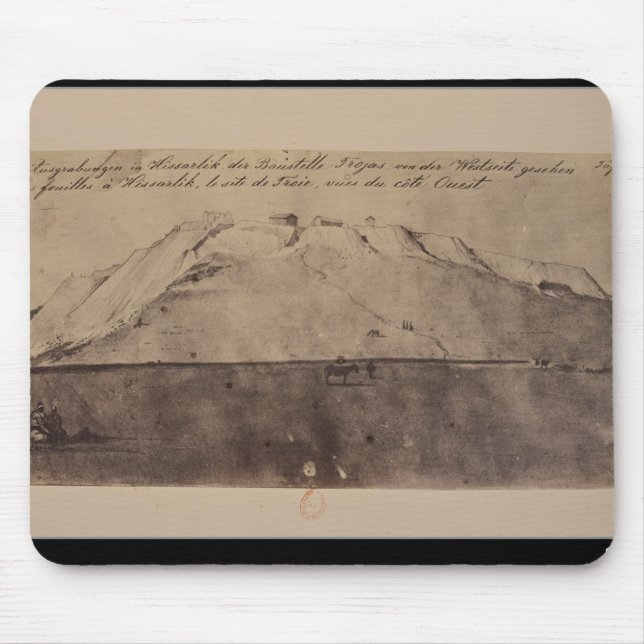 Mousepad Ideia das escavações de Troy vistas do oeste (Frente)