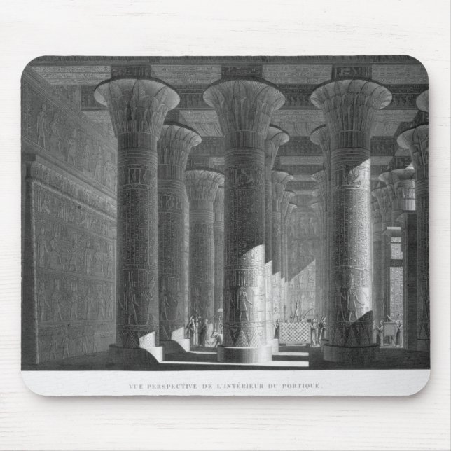Mousepad Ideia de perspectiva do interior do portico, Esne (Frente)