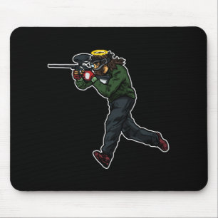 Mousepad Ideia do Presente de Jesus Paintball legal