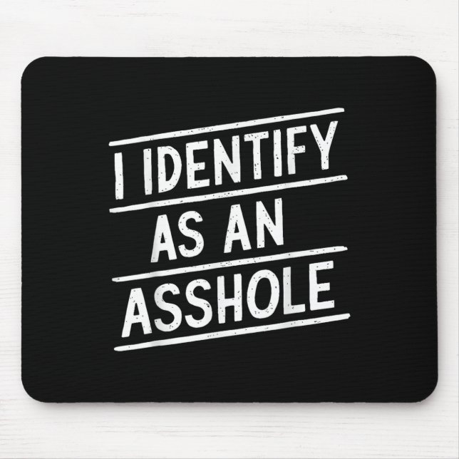 Mousepad Identifico-Me Como Um Memória De Sarcasmo Engraçad (Frente)