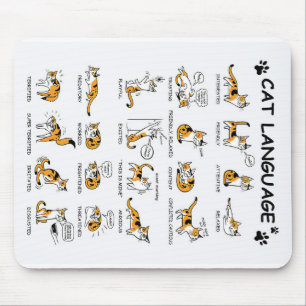 Mousepad Idioma de Gato, Gatinho Gato Engraçado, Ideia de 