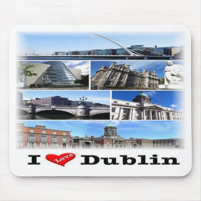 Mousepad IE Irlanda - Dublin - I Love (Frente)