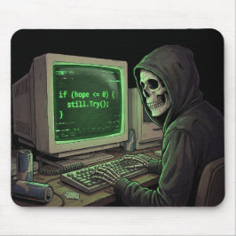 Mousepad If Hope <= 0 Still Try | Cyberpunk Coding Gaming