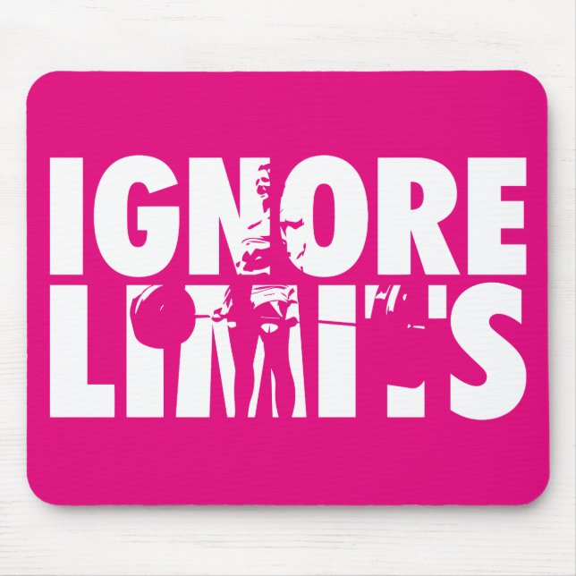 Mousepad IGNORAR LIMITES - Motivação de elevação de peso fe (Frente)