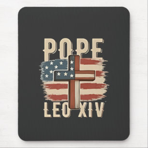 Mousepad Igreja Cristã do Papa Leão XIV Bandeira dos EUA
