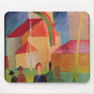 Mousepad Igreja decorada com bandeiras