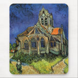 Mousepad Igreja em Auvers-sur-Oise por Vincent van Gogh<br><div class="desc">A Igreja em Auvers por Vincent van Gogh é uma pintura arquitetônica de apos impressionismo de arte vintage. Uma vista exterior de uma igreja com janelas de vidro manchadas e uma figura caminhando em direção à Capela ao longo de um caminho de pedra. Sobre o artista: Vincent Willem van Gogh...</div>