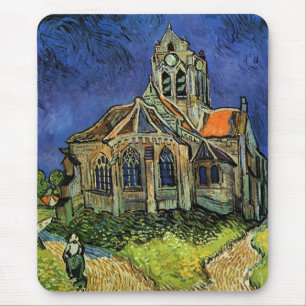 Mousepad Igreja em Auvers-sur-Oise por Vincent van Gogh