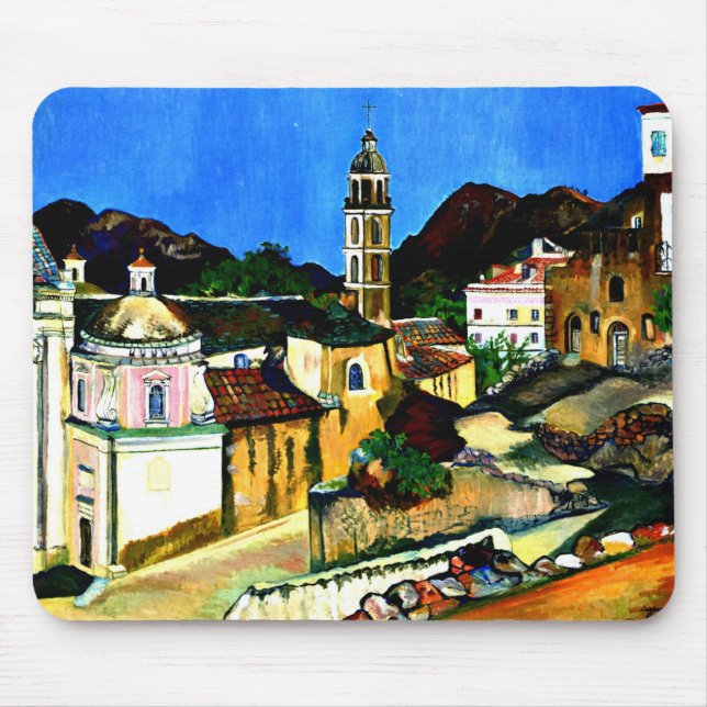 Mousepad Igreja em BelGodere, Córsega (Frente)