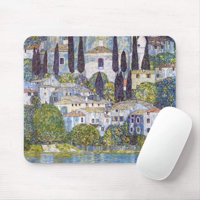 Mousepad Igreja em Cassone, Gustav Klimt (Com mouse)
