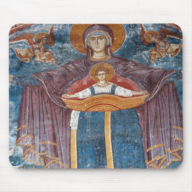 Mousepad Igreja Ortodoxa Sérvia e um sítio da UNESCO, (Frente)