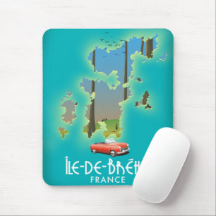 Mousepad Île-de-Bréhat, poster de viagens do estilo do