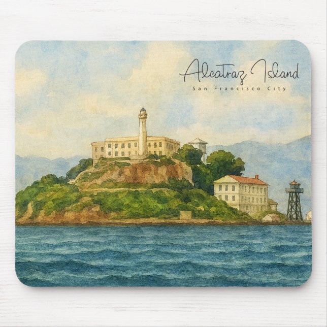 Mousepad Ilha de Alcatraz – Marco Turístico de São Francisc (Frente)