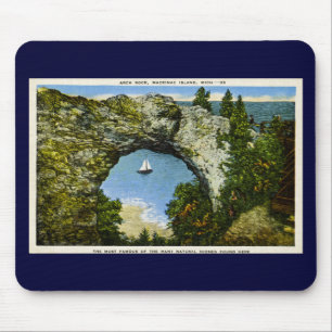 Mousepad Ilha de Mackinac da rocha do arco, Michigan