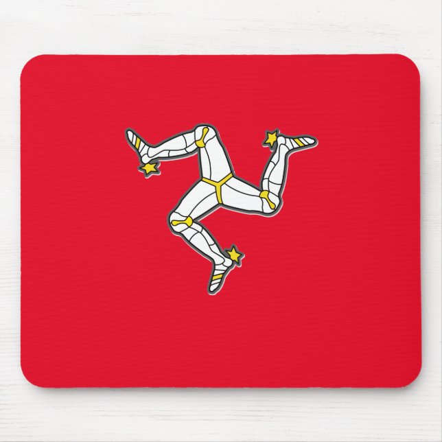 Mousepad Ilha De Man Manx Flag 3 Pernas De Man Triskelion (Frente)