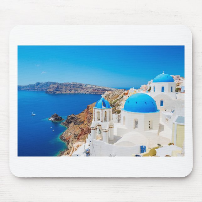 Mousepad Ilha de Santorini - Caldera, piscina (Frente)