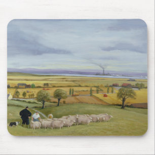 Mousepad Ilha do fazendeiro dos carneiros de Sheppey
