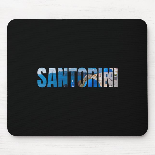 Mousepad Ilha Grega de Santorini Mar Egeu Grécia Férias  (Frente)