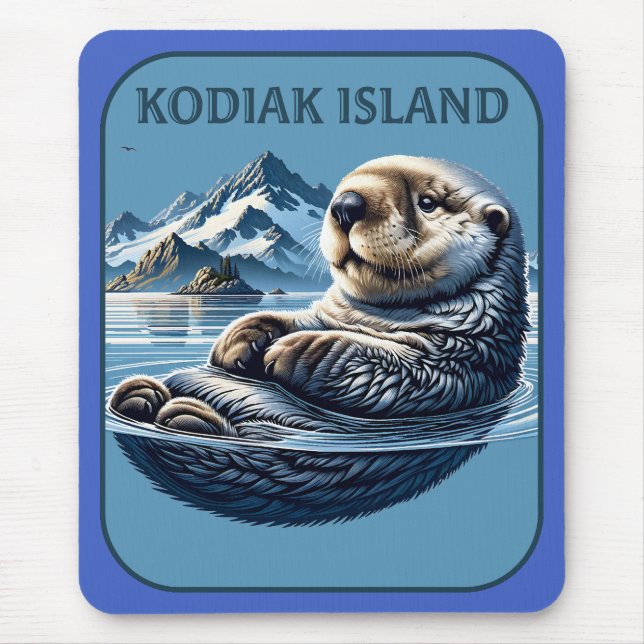 Mousepad Ilha Kodiak Sea Otter Alaska (Frente)