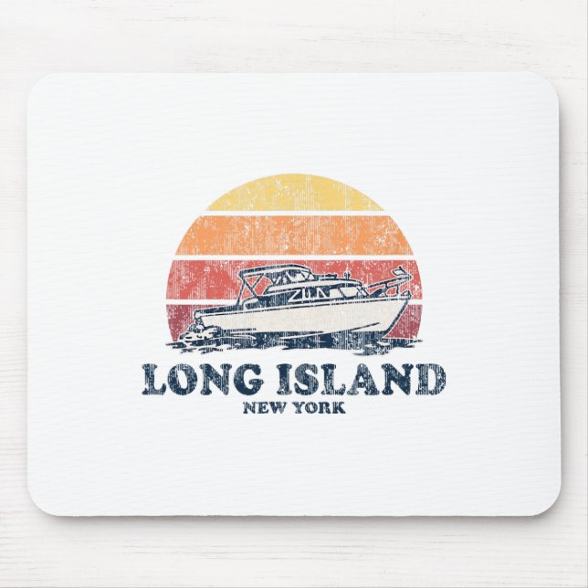 Mousepad Ilha Longa Ny Barcos Antigos 70s Retro Desenho De  (Frente)