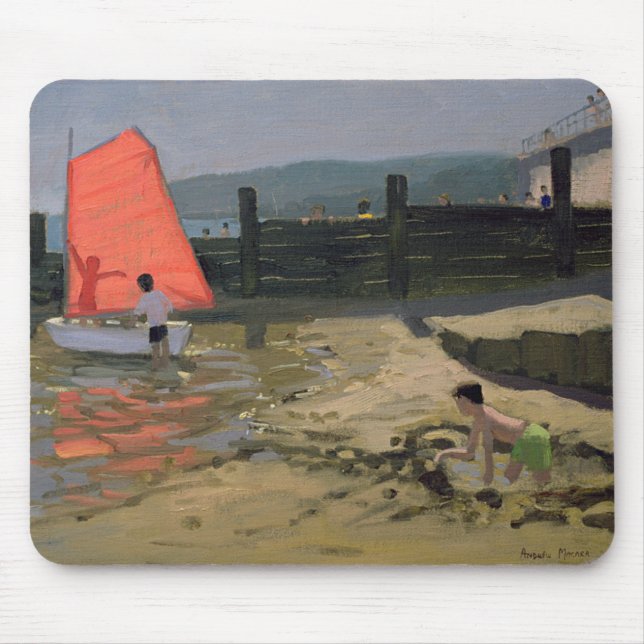 Mousepad Ilha vermelha da vela do Wight (Frente)