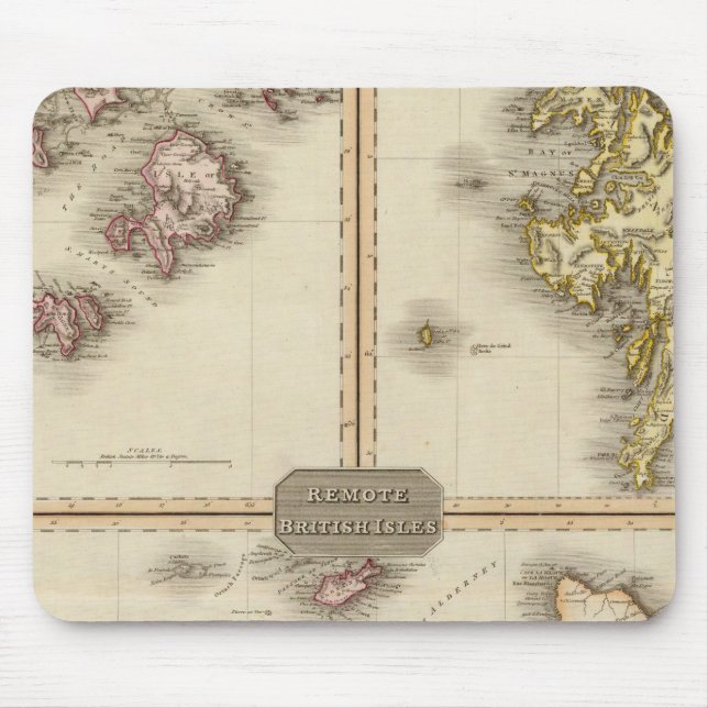 Mousepad Ilhas Britânicas Remotas Jersey e Guernsey (Frente)