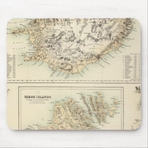 Mousepad Ilhas Dinamarquesas no Oceano Atlântico Norte