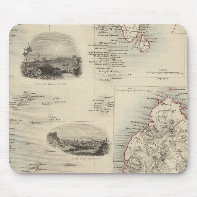 Mousepad Ilhas No Oceano Índico (Frente)