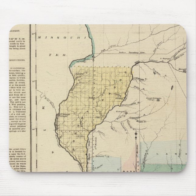 Mousepad Illinois em 1822 (Frente)