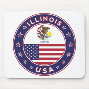 Mousepad Illinois, Estados Unidos, t-shirt do Illinois