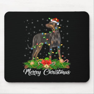 Mousepad Iluminação Xmas Correspondente ao Doberman do Sant