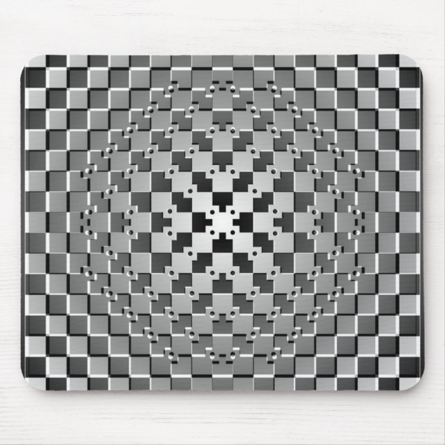 Mousepad Ilusão Óptica Artista Louca (Frente)