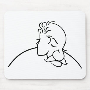 Mousepad Ilusão óptica do ancião ou da jovem senhora