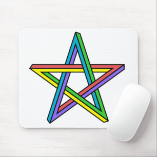 Mousepad Ilusão óptica do tapete de rato estrela