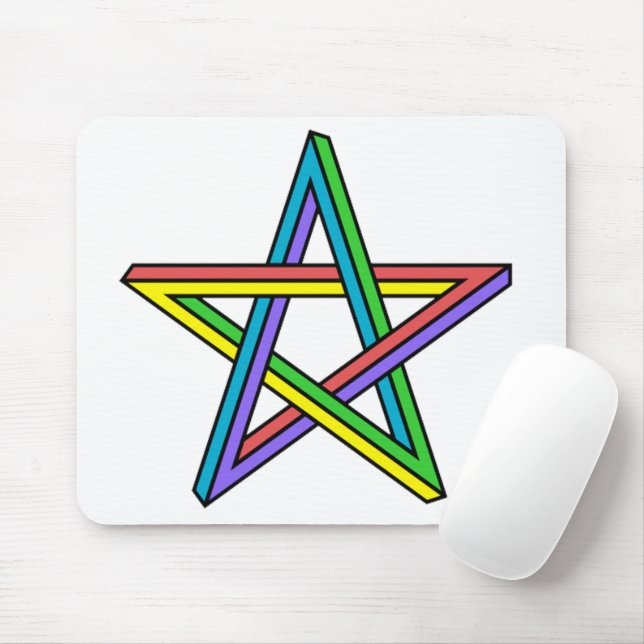 Mousepad Ilusão óptica do tapete de rato estrela (Com mouse)