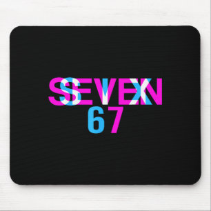 Mousepad Ilusão Óptica Glitch Engraçado Seis Sete 67 Meme G