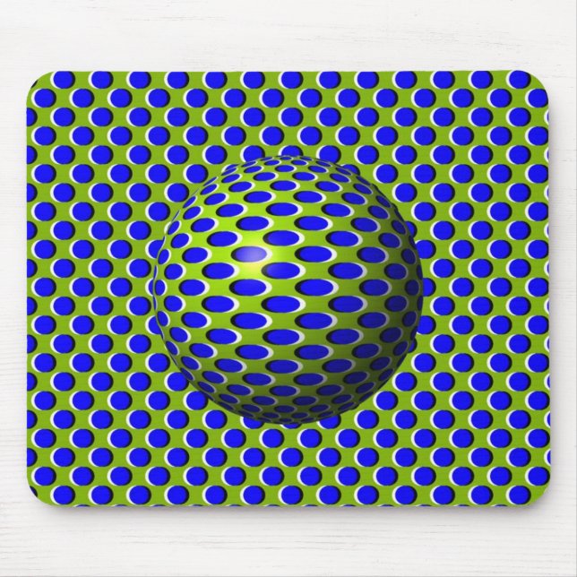 Mousepad Ilusões Ópticas da Bola Azul (Frente)