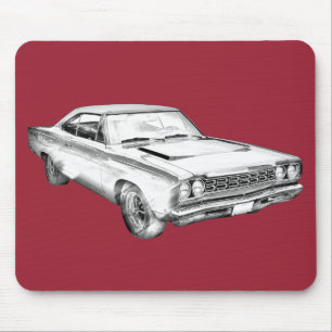 Mousepad Ilustração 1968 do carro do músculo do Roadrunn