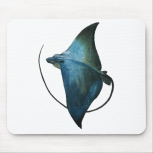 Mousepad Ilustração azul da arraia-lixa