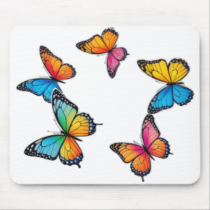Mousepad Ilustração Colorida da Borboleta