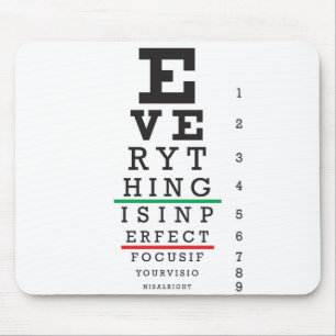 Mousepad Ilustração da carta de olho da optometria